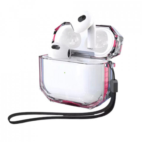 Чехол на AirPods 3 Shockproof Transparent Pink Сitrus Чехол на AirPods 3 Shockproof Transparent Pink Сitrus